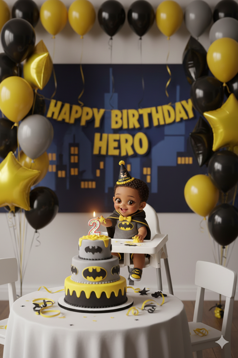 Superhero Batkid-Kid Toddler – Adorable Curly Hair Hero with Cape & Sneakers | Perfect Gift for Little Super Fans (Copy)