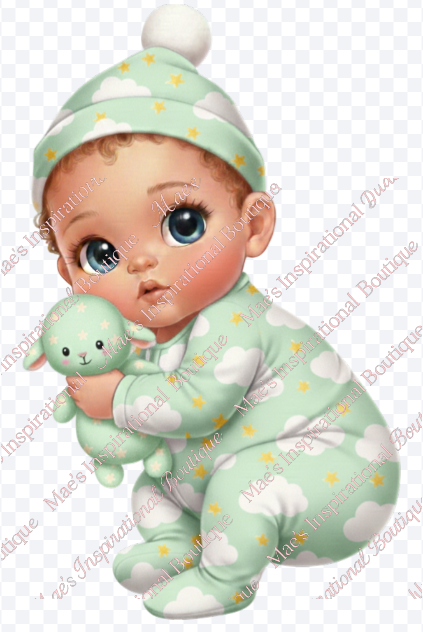 Sweet sleepy baby clipart