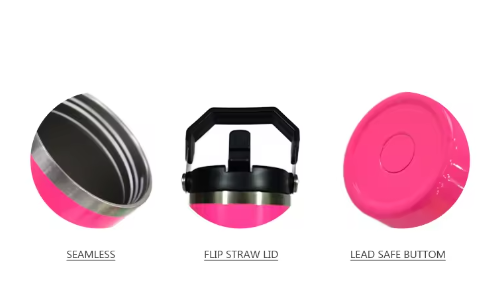 30oz Sublimation Neon Ice flow style Flip lid Tumbler with Portable Lid