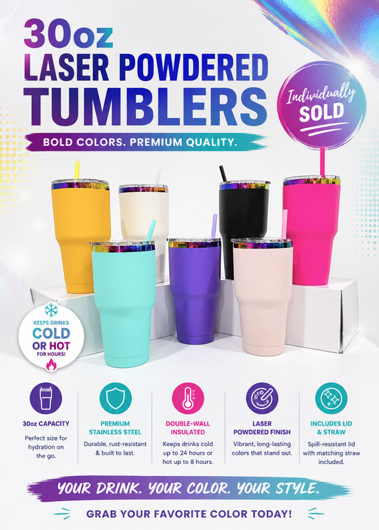 Luxury Gold & Rainbow Plated Stainless Steel Tumblers |30oz Laser Engraving Car Mug with Lid & Straw