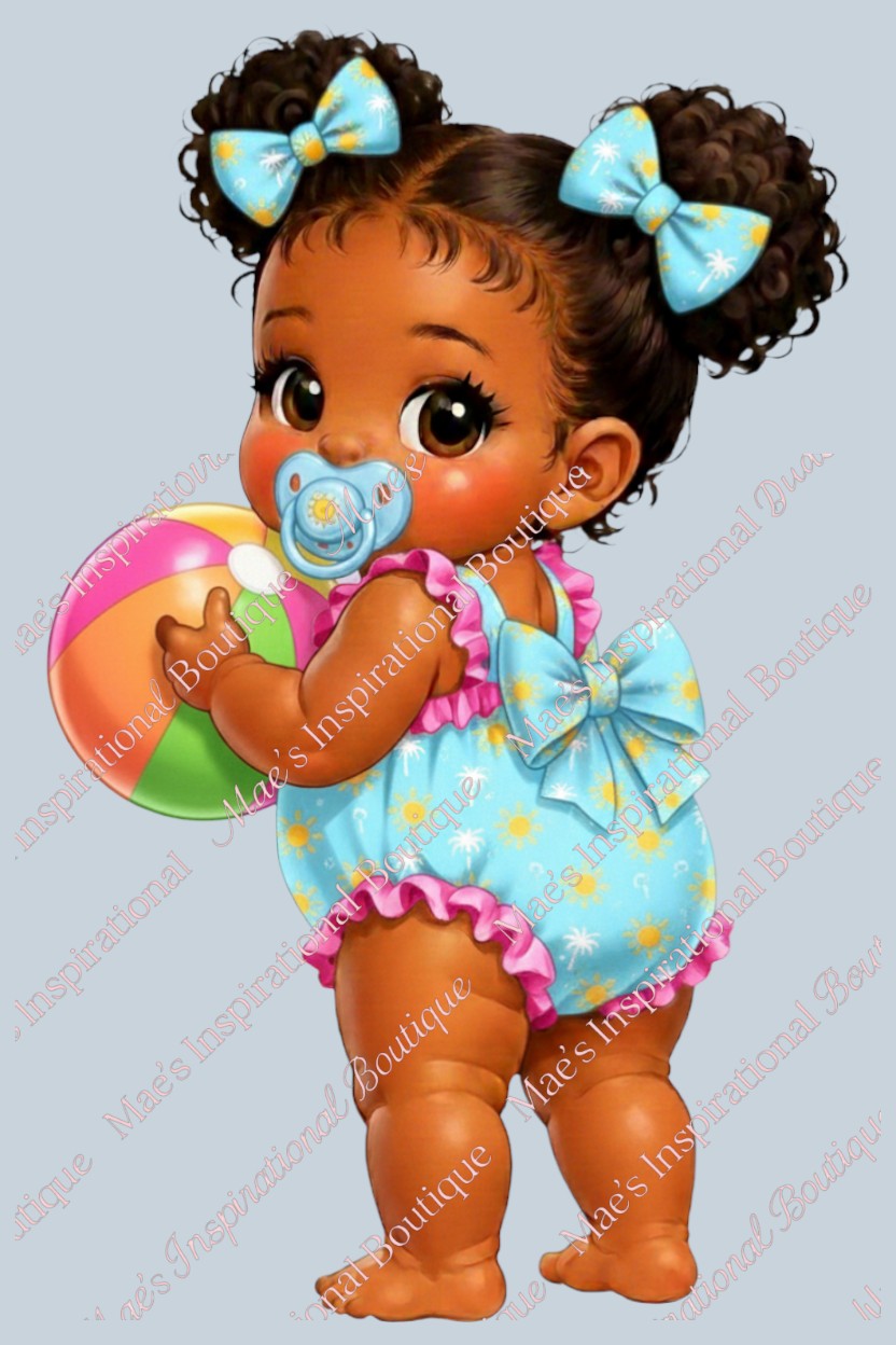 Adorable Floral Garden Baby Girl Clipart – Transparent PNG-6pc