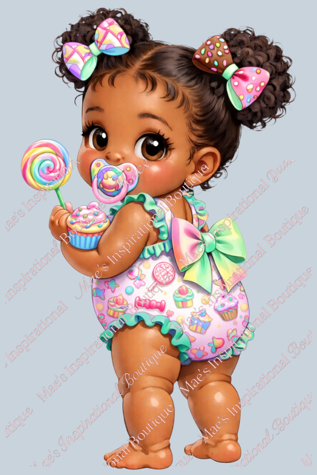 Adorable Floral Garden Baby Girl Clipart – Transparent PNG-6pc
