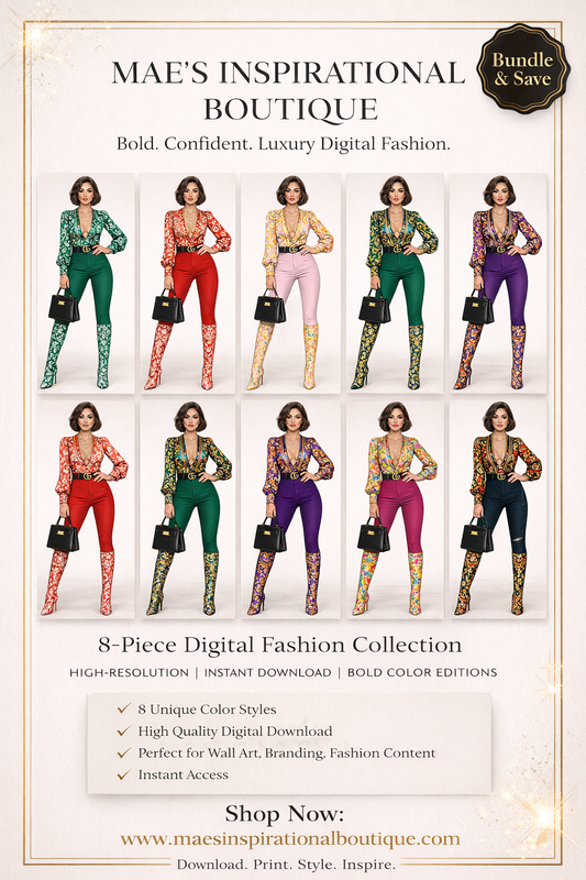 The Power Color Fashion Bundle – 8 Luxury Digital Styles
