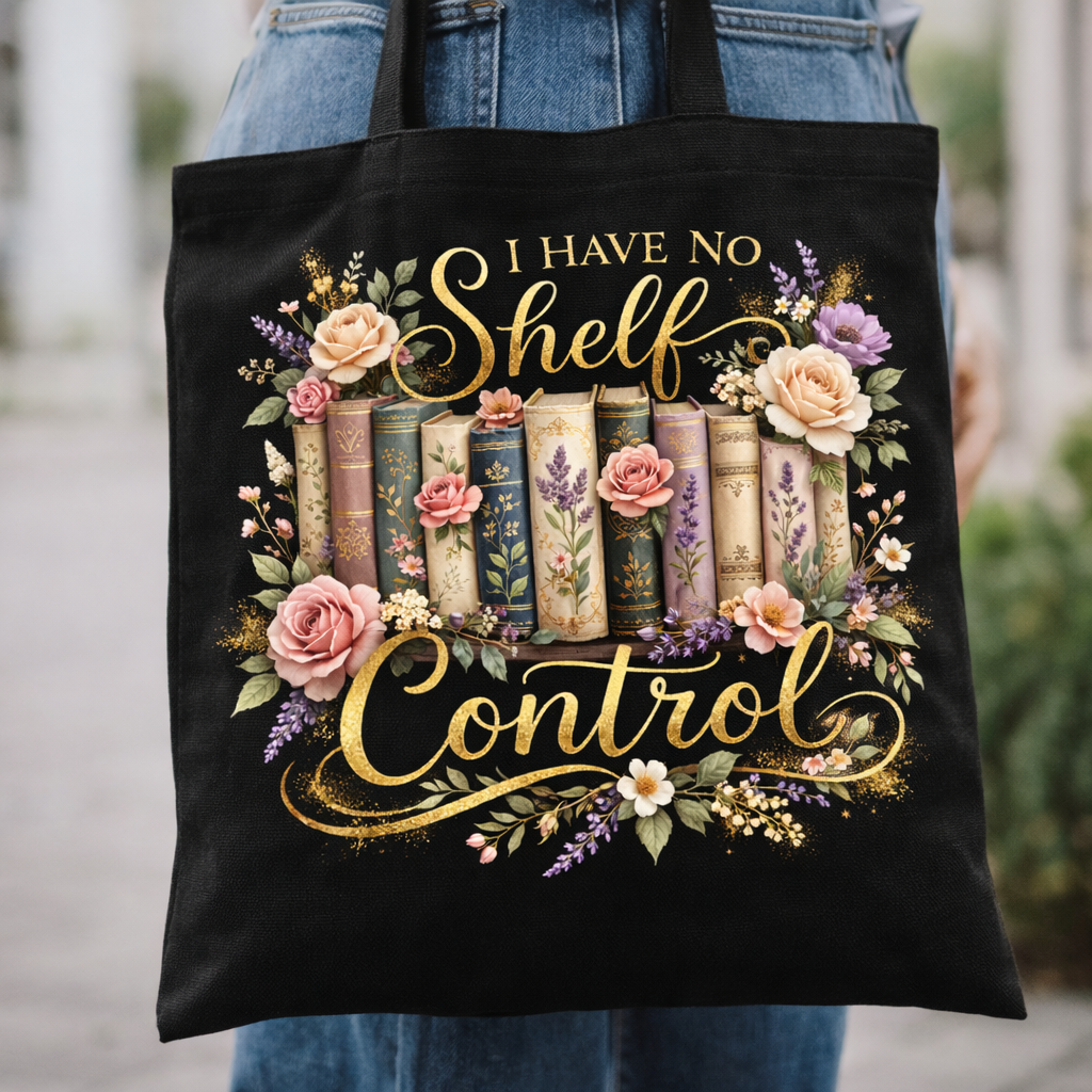 I Have No Shelf Control 2 – Vintage Floral Book Lover Digital Download
