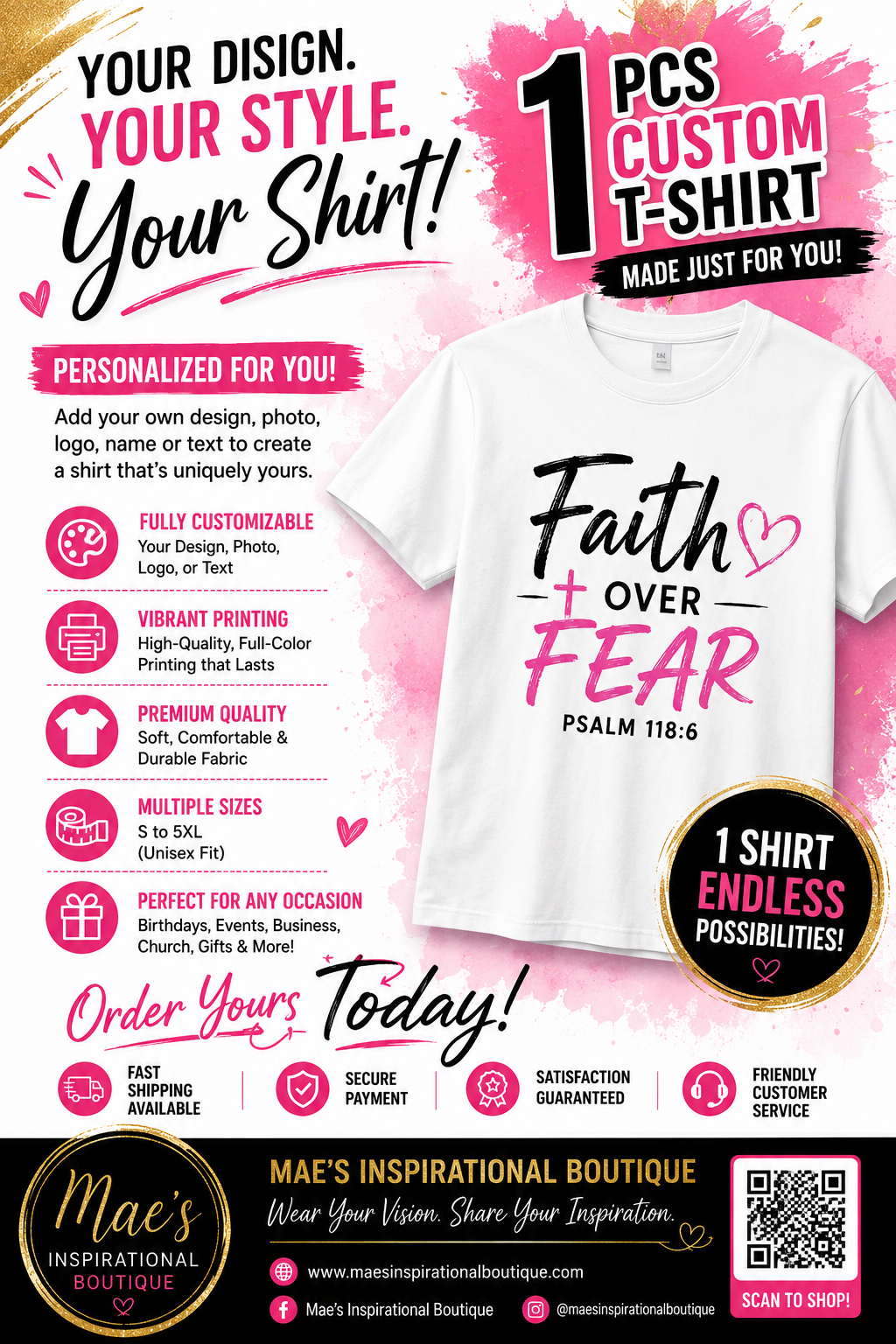Customer 1pc Custom T-shirt Order-
