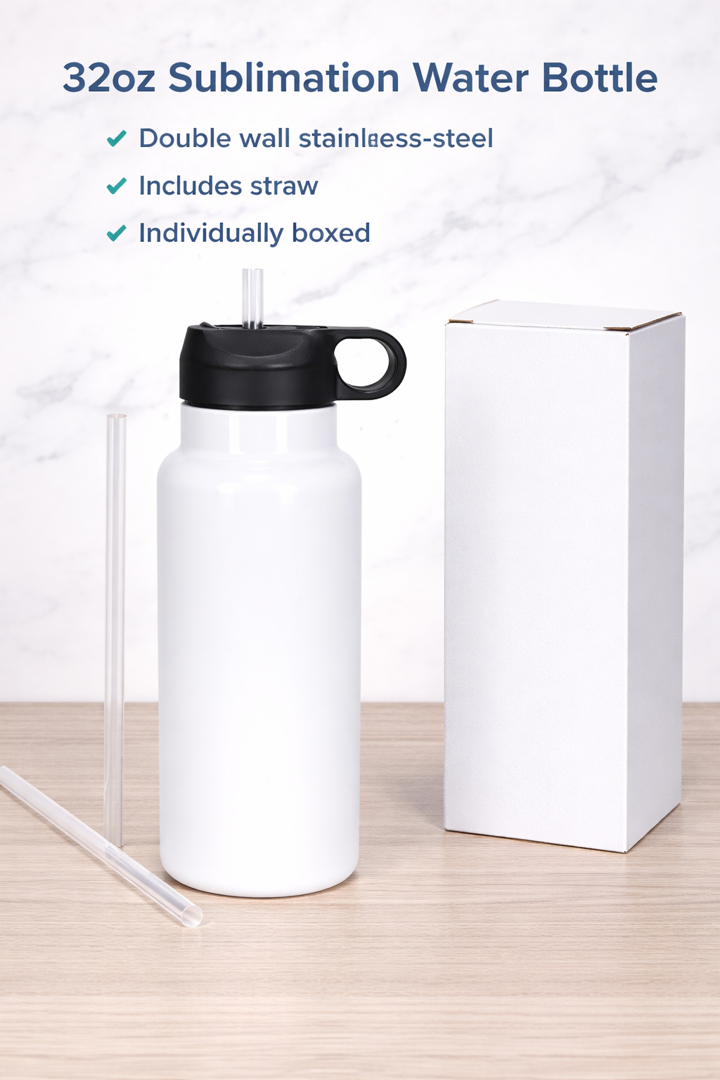 32oz Sublimation Tumbler with Sports Lid| Sports Bottle Sublimation Tumbler| Sublimation Water Bottle