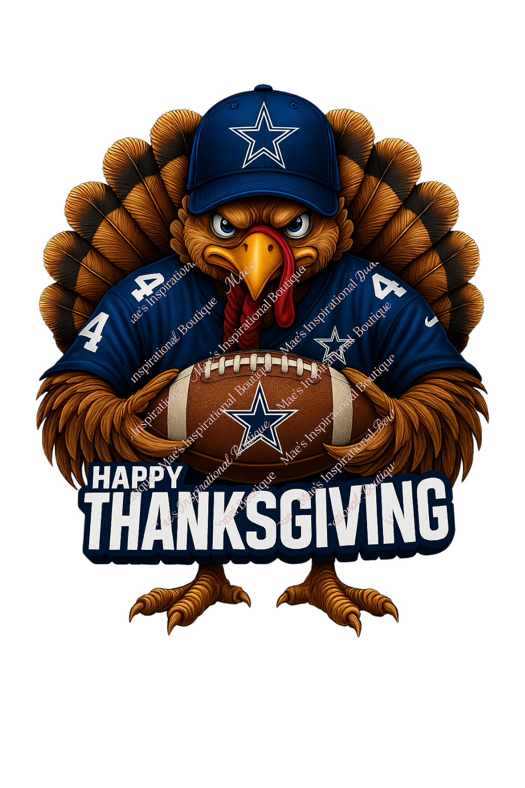 🦃 Football-Sports- Thanksgiving Turkey PNG – HD 300 DPI Transparent Background