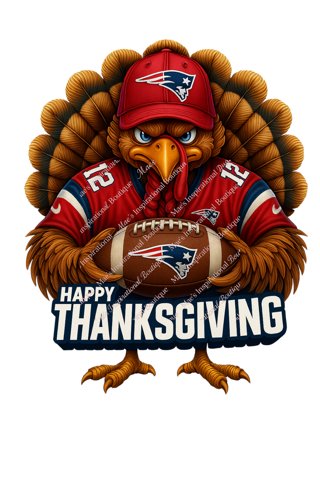 🦃 Football-Sports- Thanksgiving Turkey PNG – HD 300 DPI Transparent Background