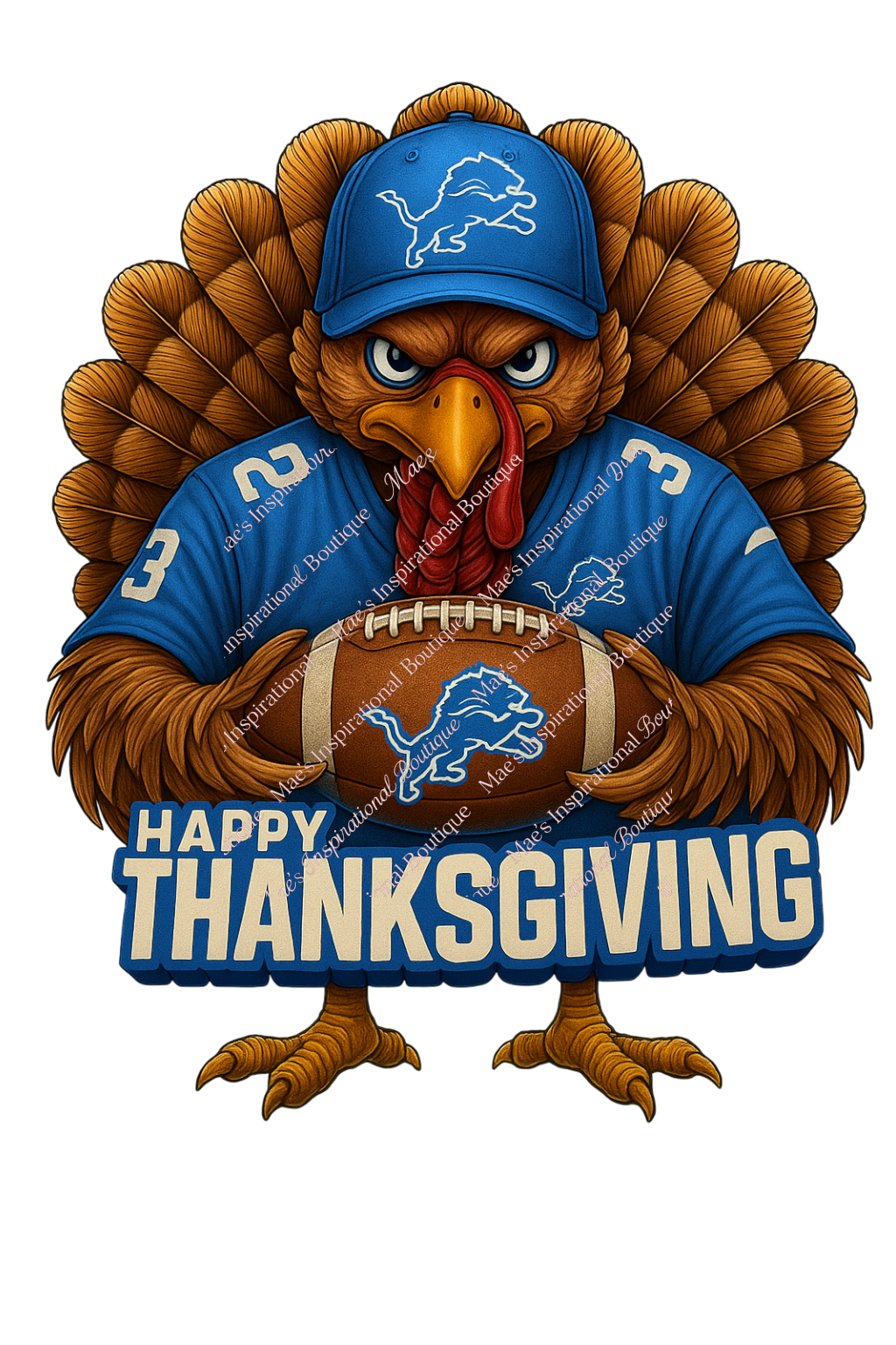 🦃 Football-Sports- Thanksgiving Turkey PNG – HD 300 DPI Transparent Background