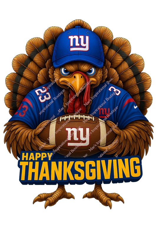 🦃 Football-Sports- Thanksgiving Turkey PNG – HD 300 DPI Transparent Background