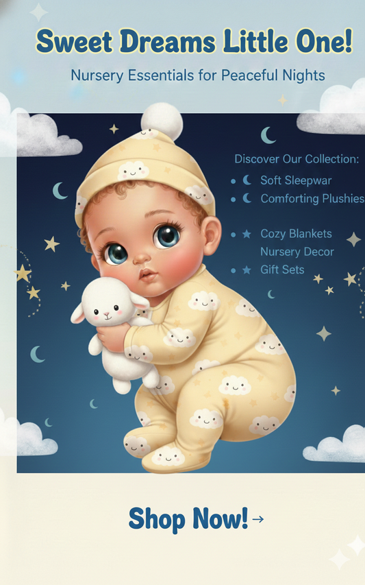 Sweet sleepy baby clipart Midnight Daisy