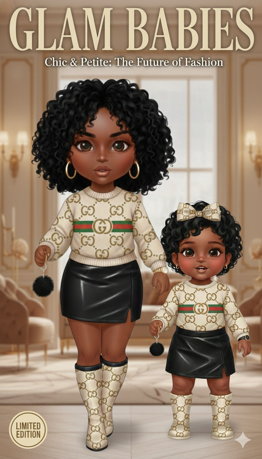 Sister & Little Sister Doll PNG Collection