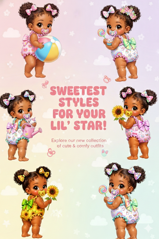 Adorable Floral Garden Baby Girl Clipart – Transparent PNG-6pc