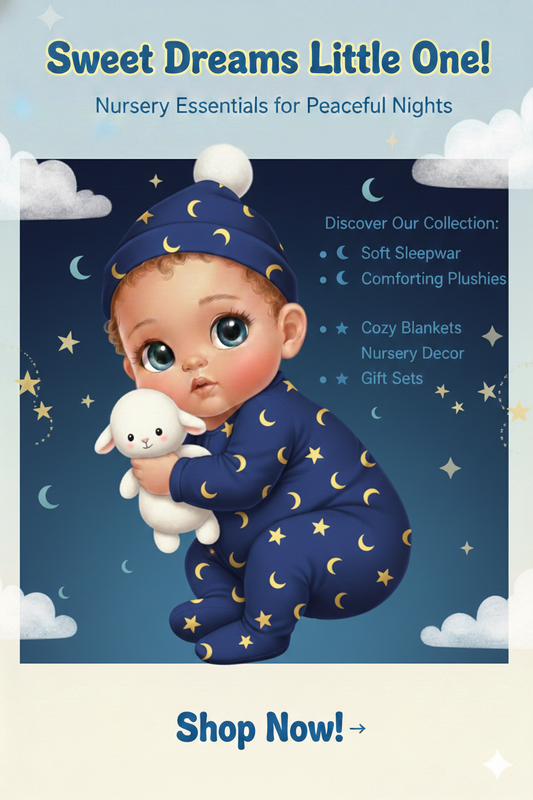 Sweet sleepy baby clipart Midnight Blue