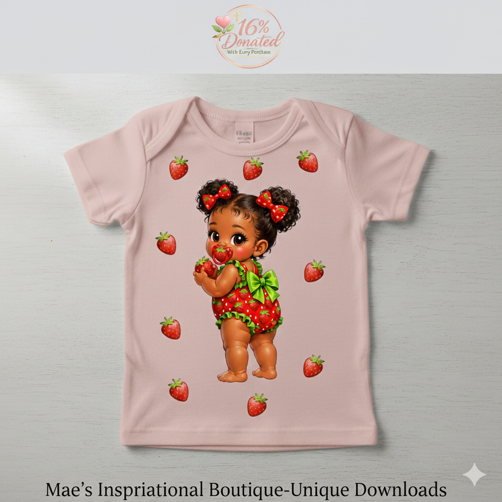 Fruit Baby Clipart PNG Bundle – Cute Baby Girl Fruit Theme Digital Download, Watermelon Pineapple Berry Baby PNGs