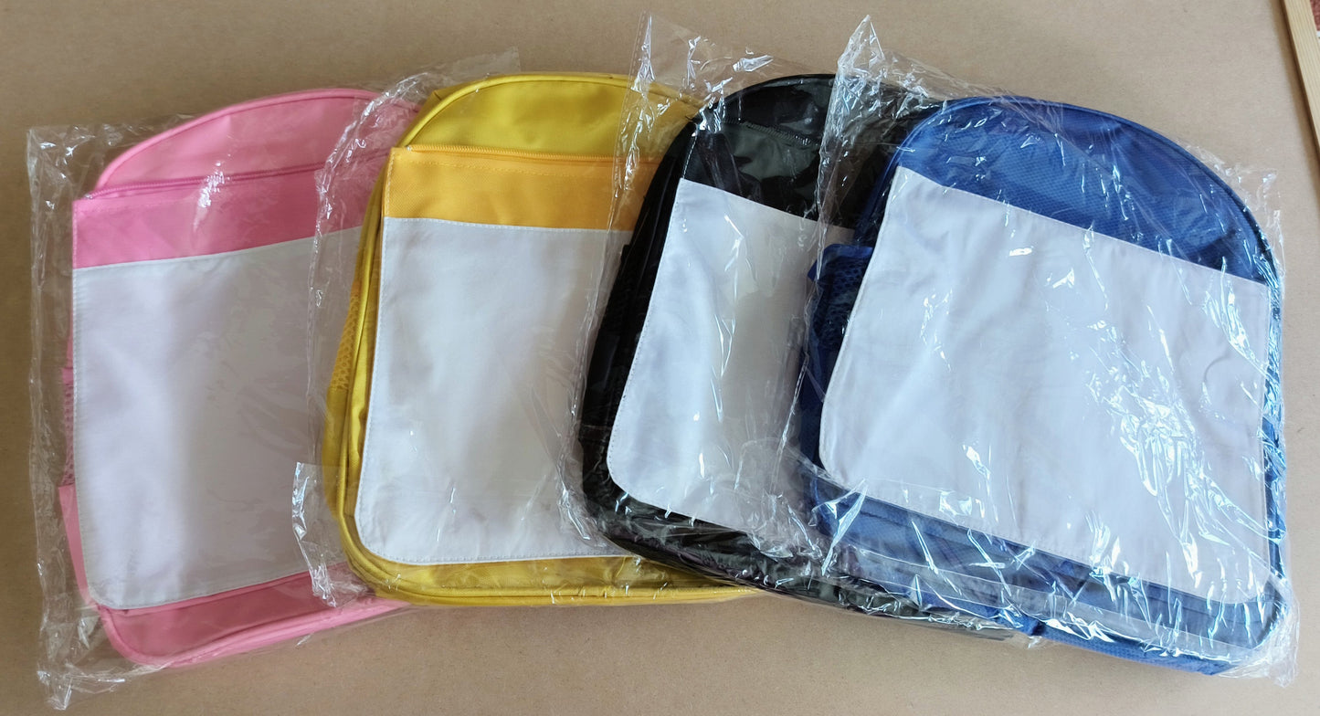 Sublimation Backpack 12” – Kids Blank Backpack with Removable Heat Press Panel | Customizable Backpack