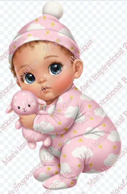 Sweet sleepy baby clipart
