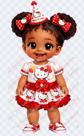 Cute Little Girl Birthday Clip Art-5pc