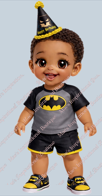 Superhero Batkid-Kid Toddler – Adorable Curly Hair Hero with Cape & Sneakers | Perfect Gift for Little Super Fans (Copy)