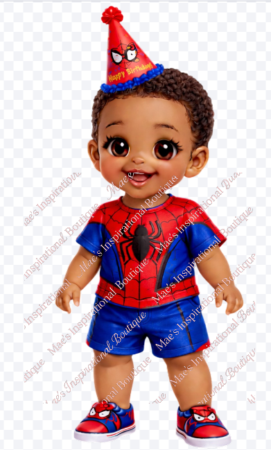 Superhero Spider-Kid Toddler – Adorable Curly Hair Hero with Cape & Sneakers | Perfect Gift for Little Super Fans