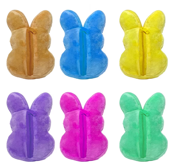 Easter Bunny Plush Toys – Soft Sublimation Blank Bunnies with Zipper Back | Perfect Easter Basket Stuffers