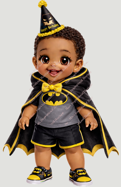 Superhero Batkid-Kid Toddler – Adorable Curly Hair Hero with Cape & Sneakers | Perfect Gift for Little Super Fans (Copy)