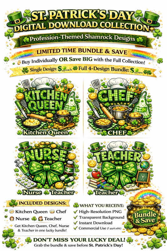 St. Patrick’s Day Bundle Design - 4pc Bundle-