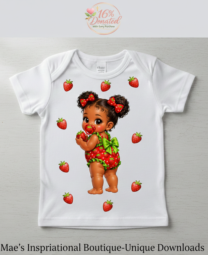Fruit Baby Clipart PNG Bundle – Cute Baby Girl Fruit Theme Digital Download, Watermelon Pineapple Berry Baby PNGs