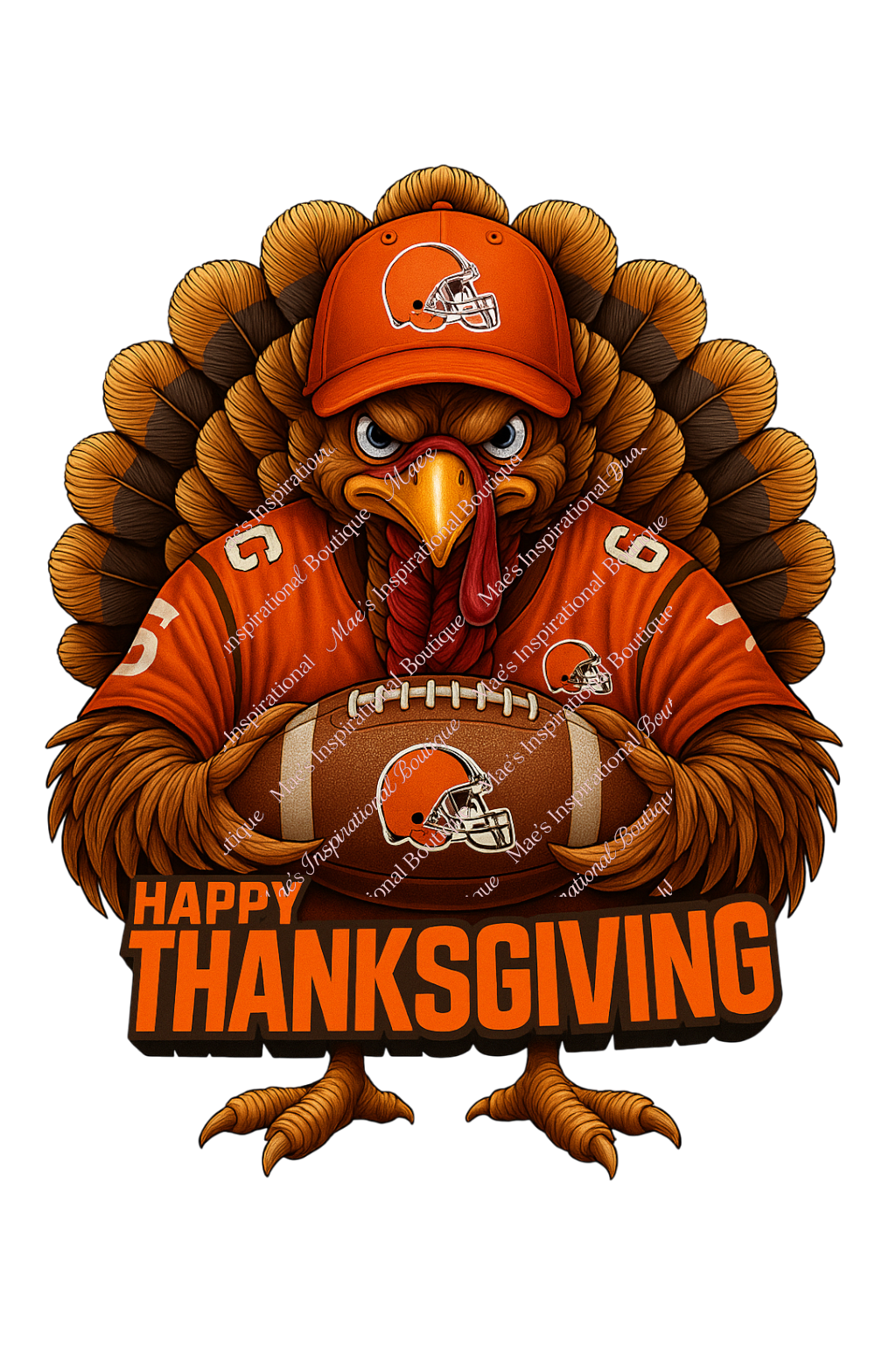 🦃 Football-Sports- Thanksgiving Turkey PNG – HD 300 DPI Transparent Background