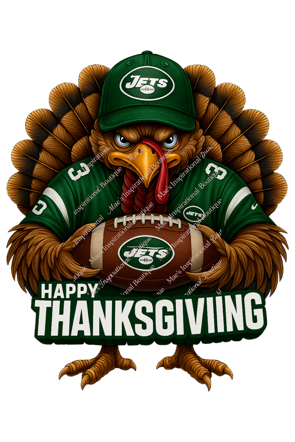 🦃 Football-Sports- Thanksgiving Turkey PNG – HD 300 DPI Transparent Background