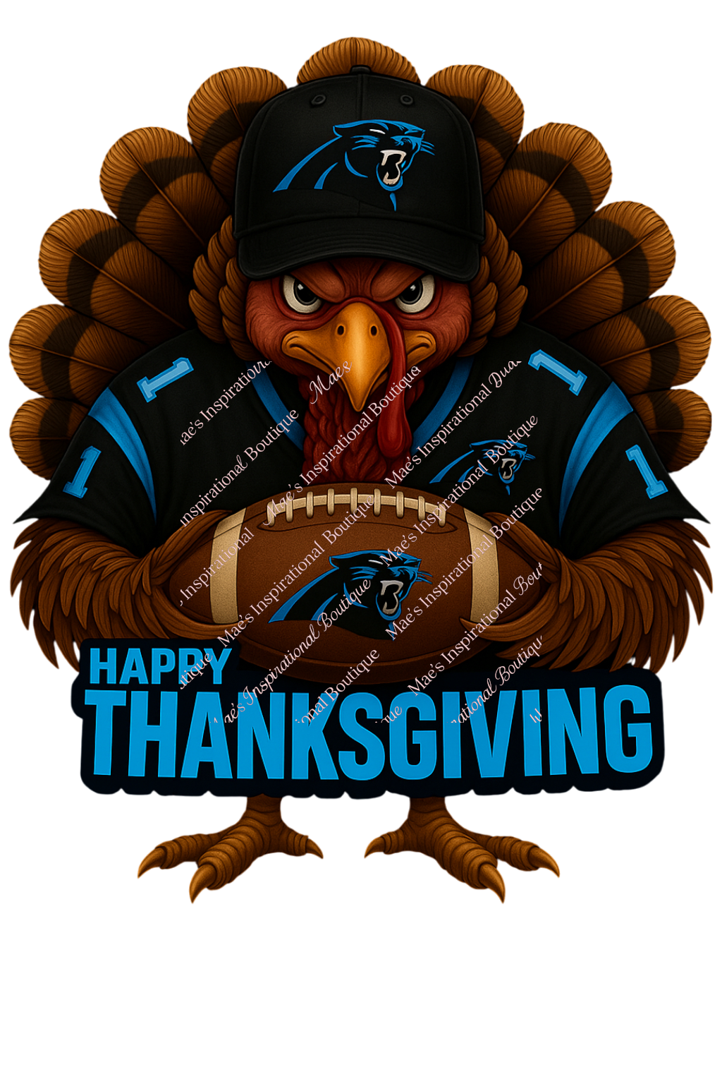 🦃 Football-Sports- Thanksgiving Turkey PNG – HD 300 DPI Transparent Background