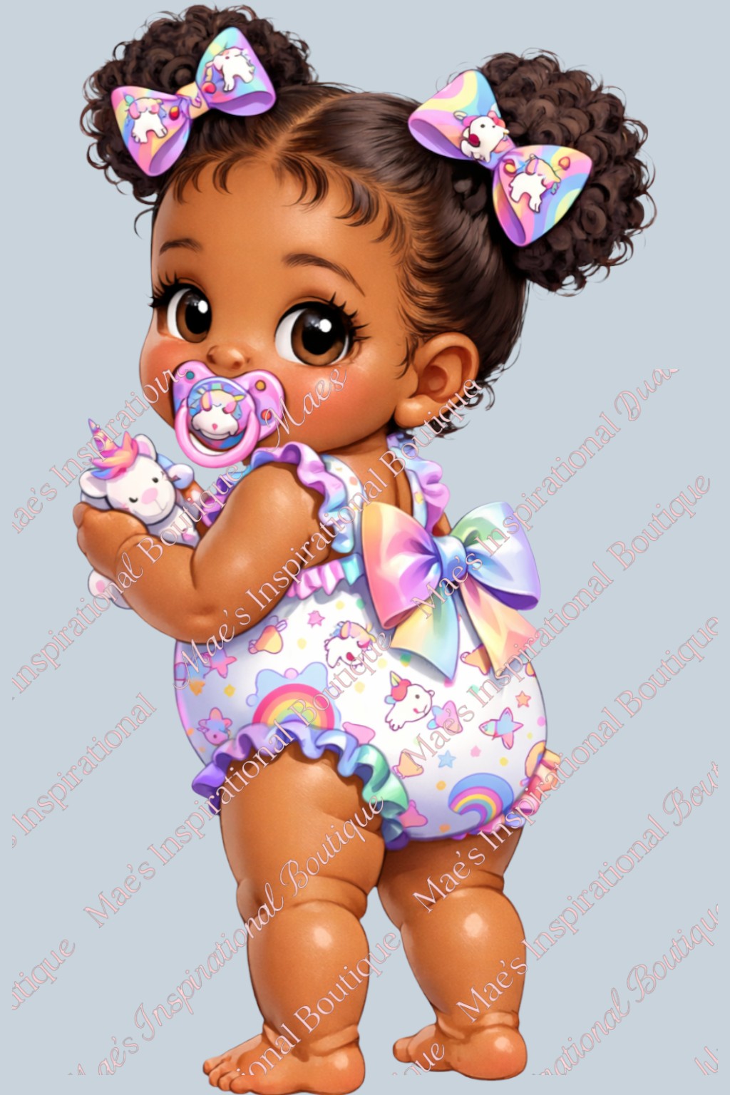 Adorable Floral Garden Baby Girl Clipart – Transparent PNG-6pc