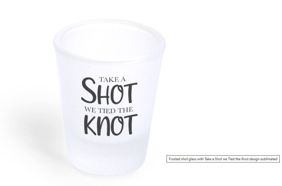 Frosted 1.5 oz Shot Glass for Sublimation or Heat Transfer.